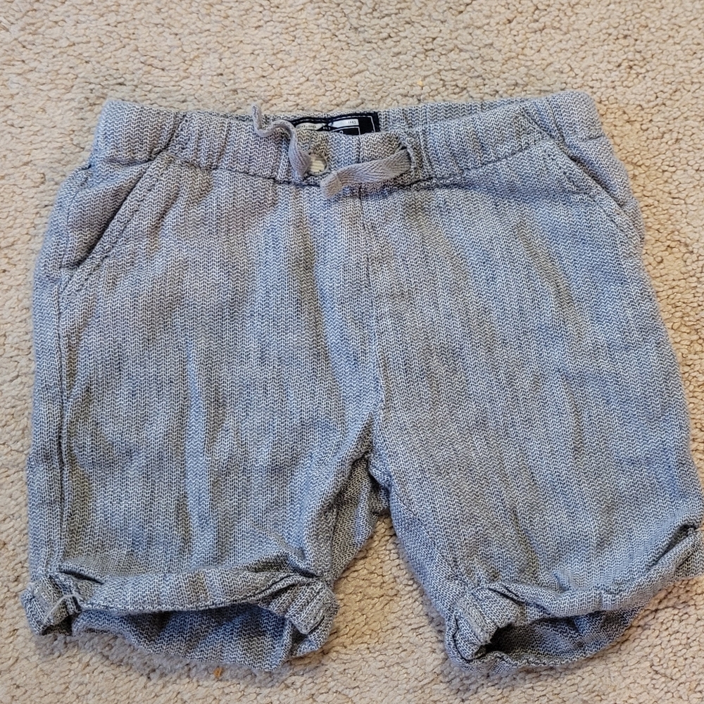 Gray Linen Shorts